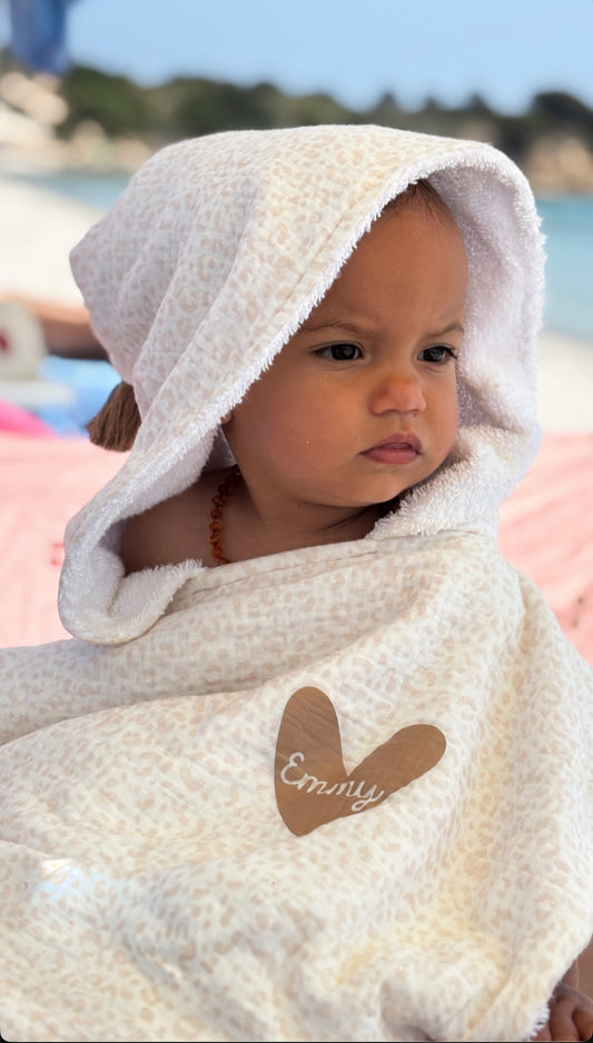 Poncho de bain en gaze