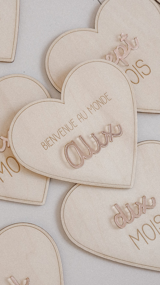 Carte BIENVENUE en bois - Plusieurs formes