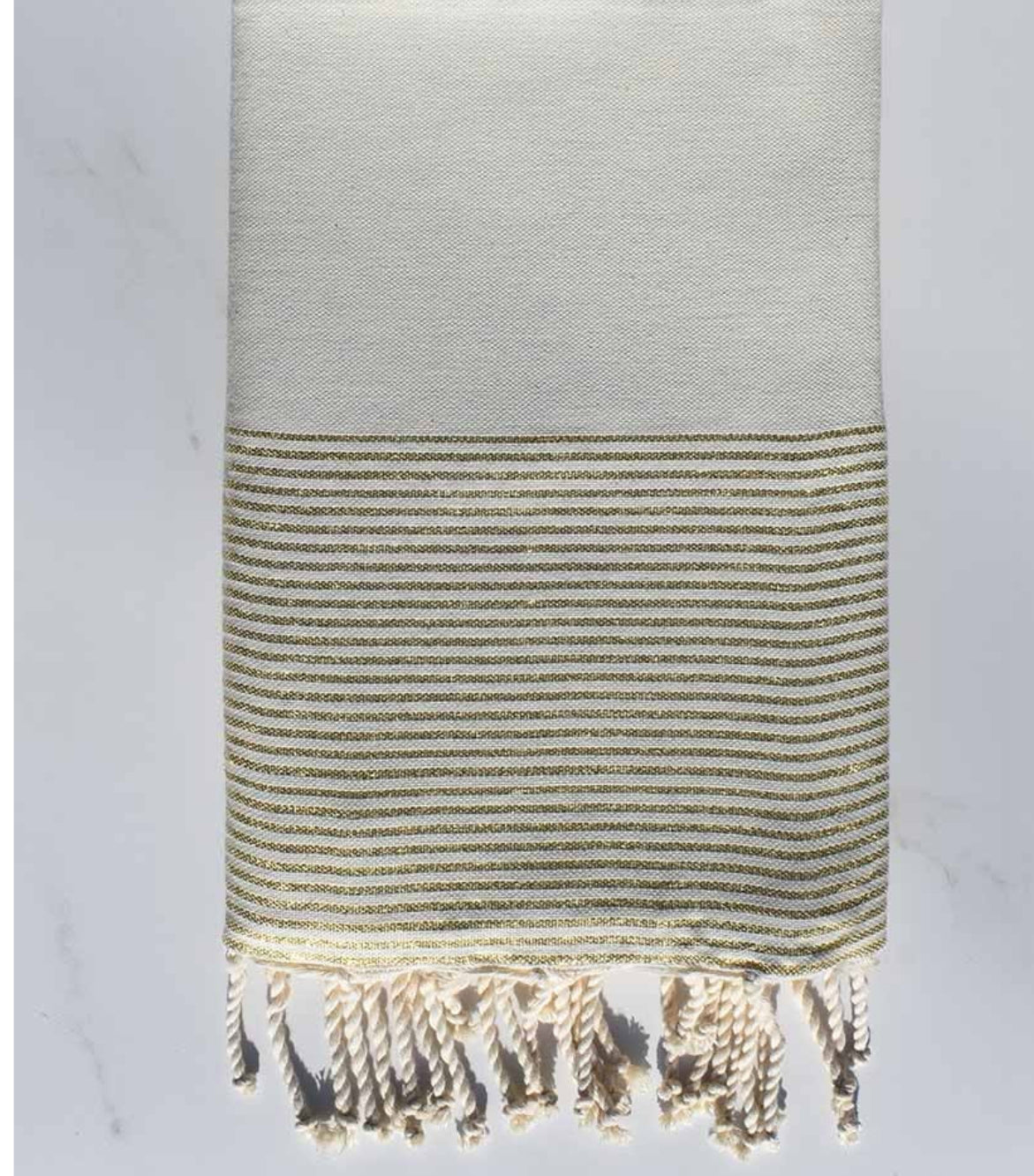 Fouta lurex doré « Collection Merci »
