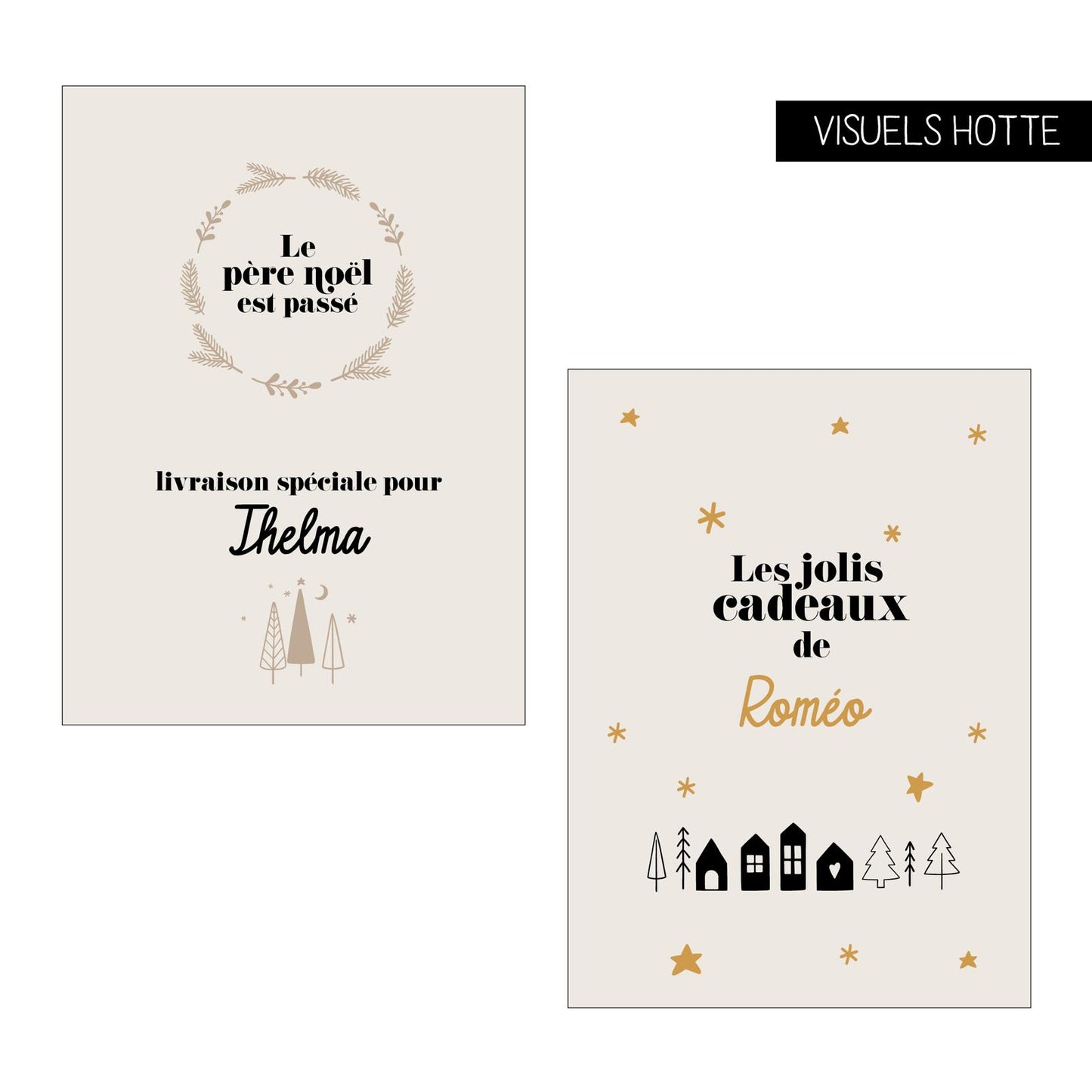 Hotte de Noël - 2 visuels aux choix