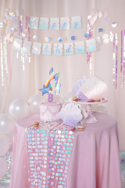 Chemin de table à paillettes – iridescent – 0 – 3x2 – 13m – Atelier Romy