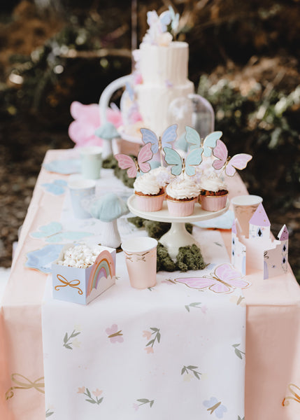 Chemin de table en non-tissé Fleurs et Papillons, assortiment, 40 x 500 cm