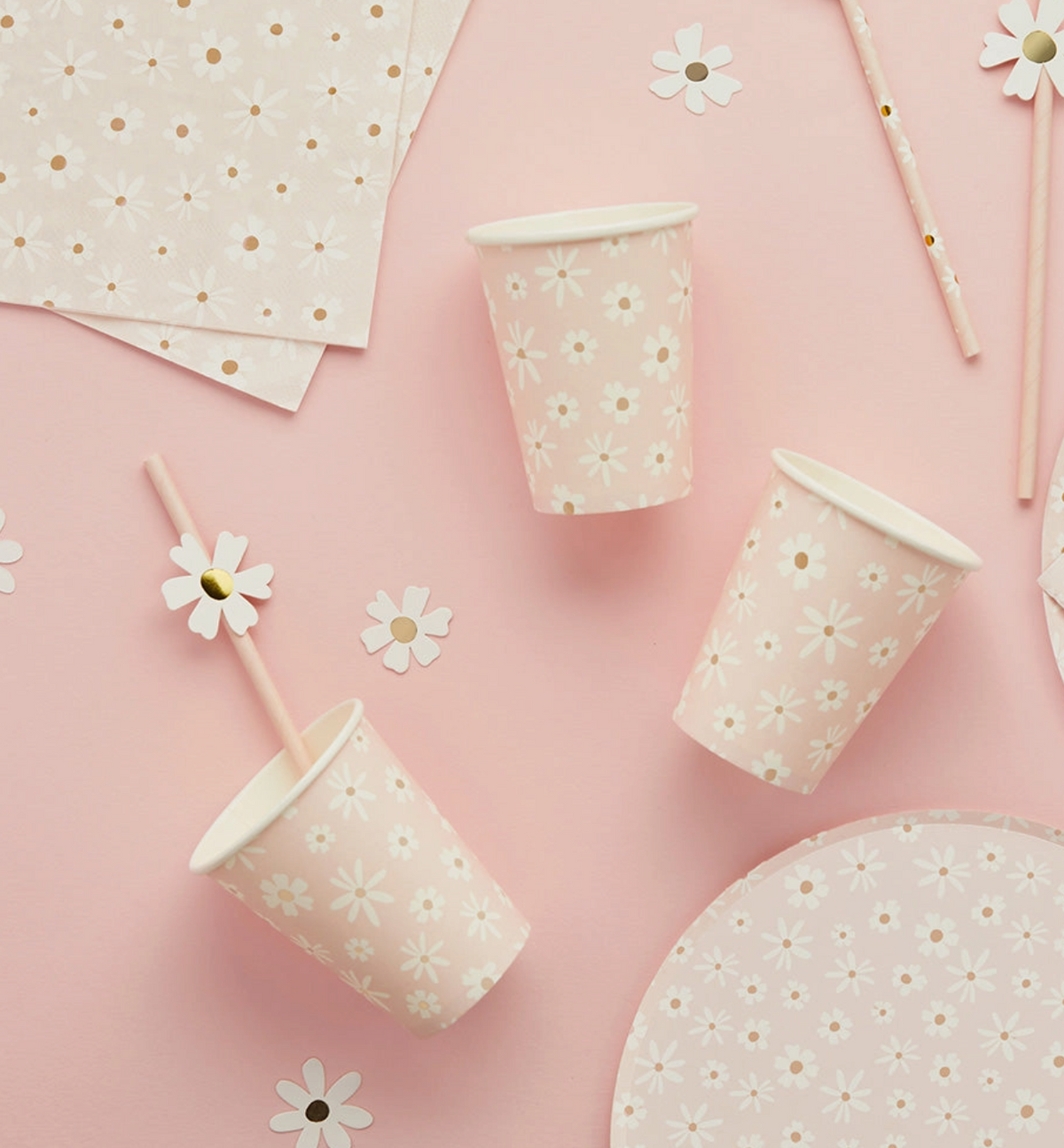 Gobelet papier Marguerites - Lot de 8