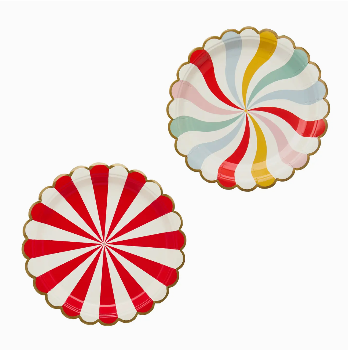 Assiettes en papier cirque - Lot de 8