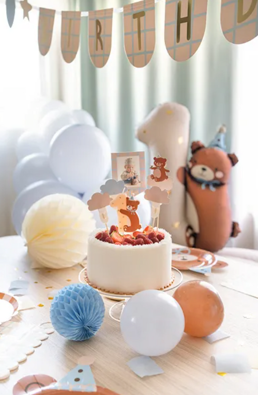 Bougie d'anniversaire Numéro 1 avec ours en peluche