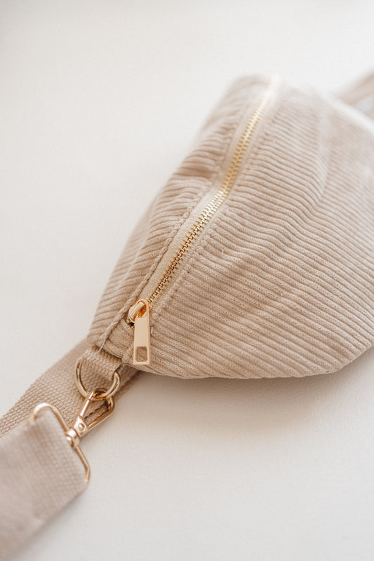 Sac banane velours côtelé