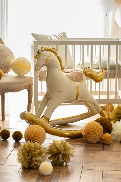 Ballon en aluminium Cheval à bascule, 118x104 cm, multicolore