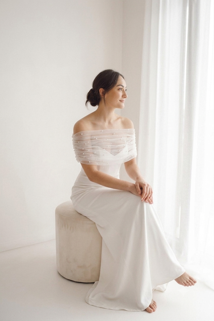 Boléro perles en tulles