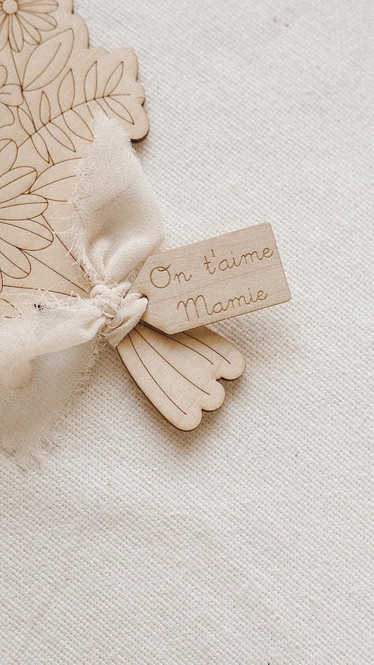 Bouquet de fleurs en bois à personnaliser