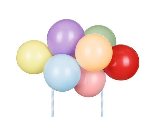Topper gâteau ballon arc-en-ciel, assortiment, 29 cm