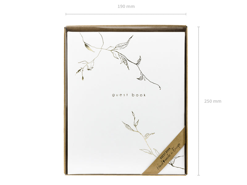 Livre d’or blanc – 20 × 24,5 cm – 22 feuilles