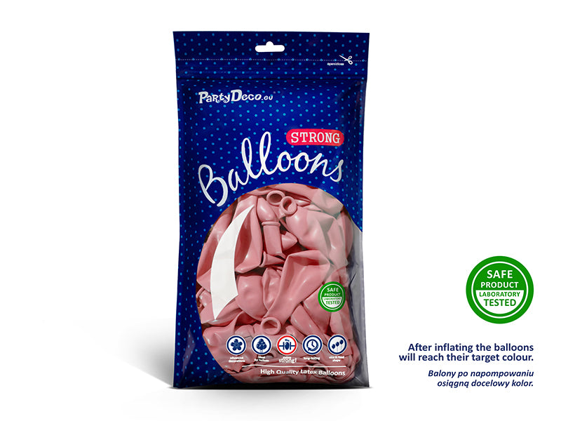 Ballons Strong 30 cm, Bébé rose pastel – lot de 100 pièces