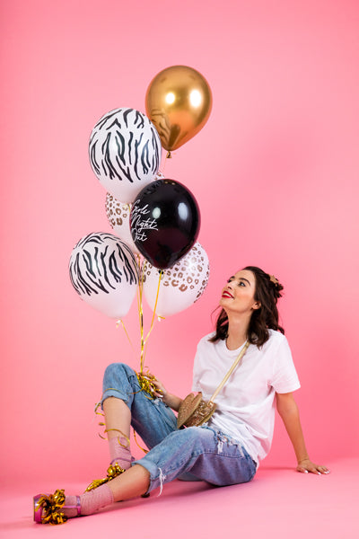 Ballons imprimé zèbre 30 cm – Lot de 50