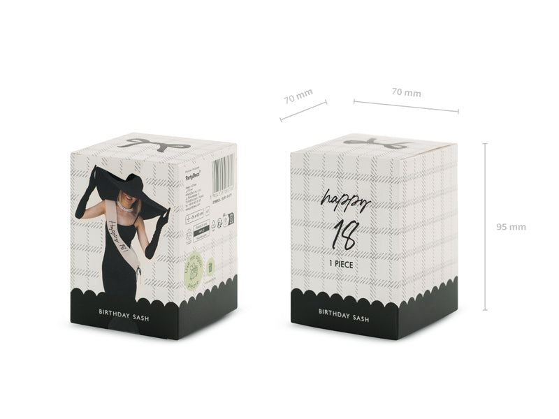 Écharpe Happy 18, crème, 76 cm