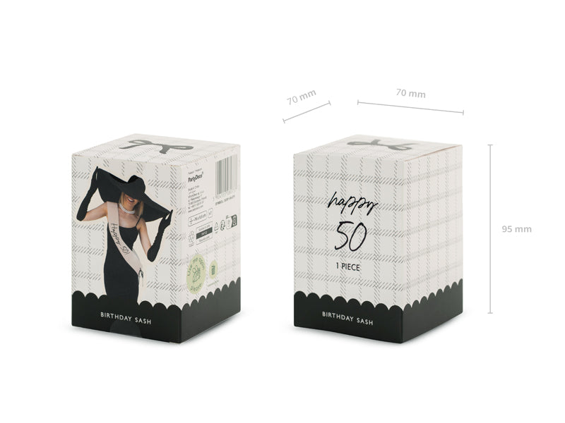 Écharpe Happy 50, crème, 76 cm