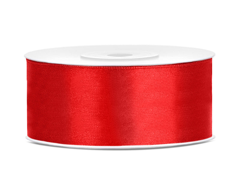 Ruban en satin rouge, 25mm/25m