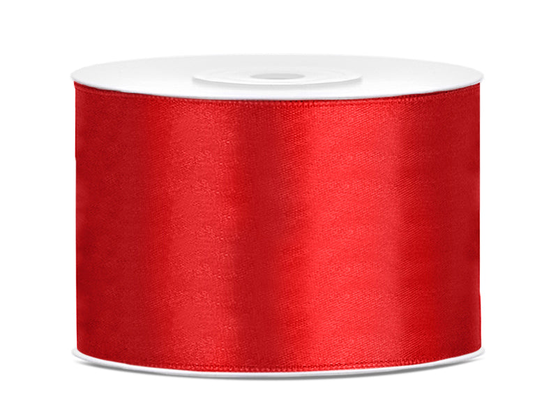 Ruban en satin rouge, 50mm/25m