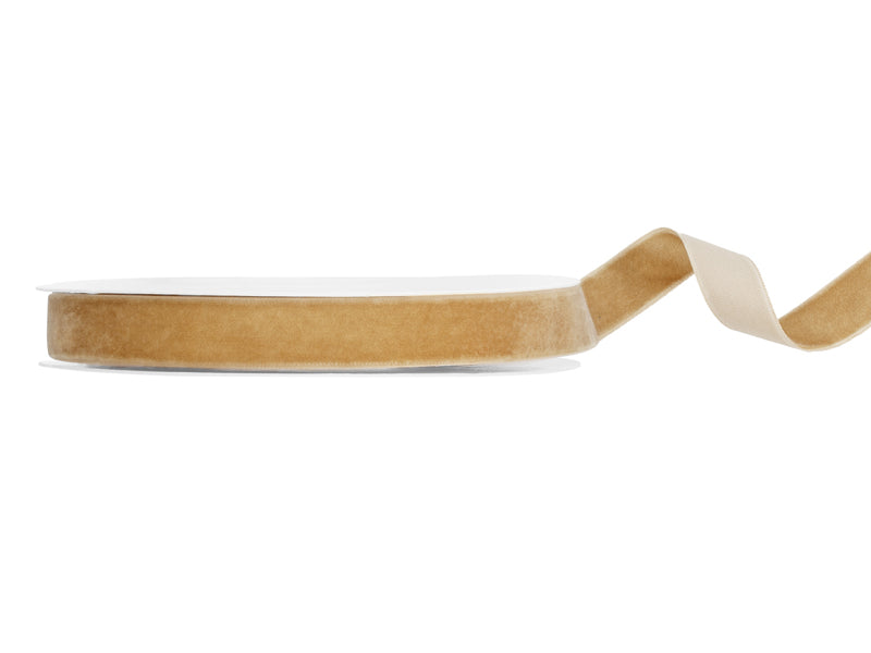 Ruban en velours or froid, 15mm/10m