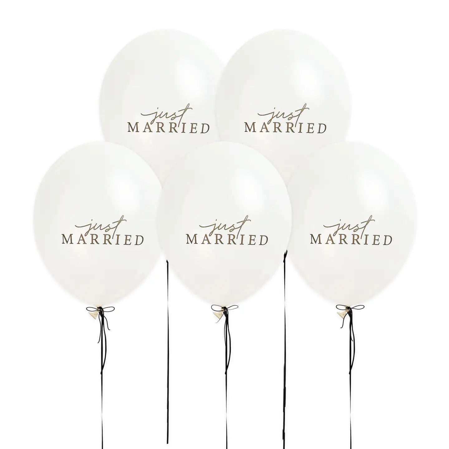 Ballons "Just Married" 30 cm - Lot de 5