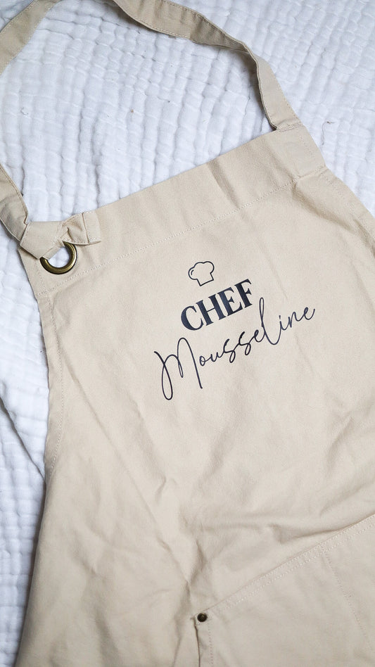 Tablier de cuisine beige " A personnaliser"