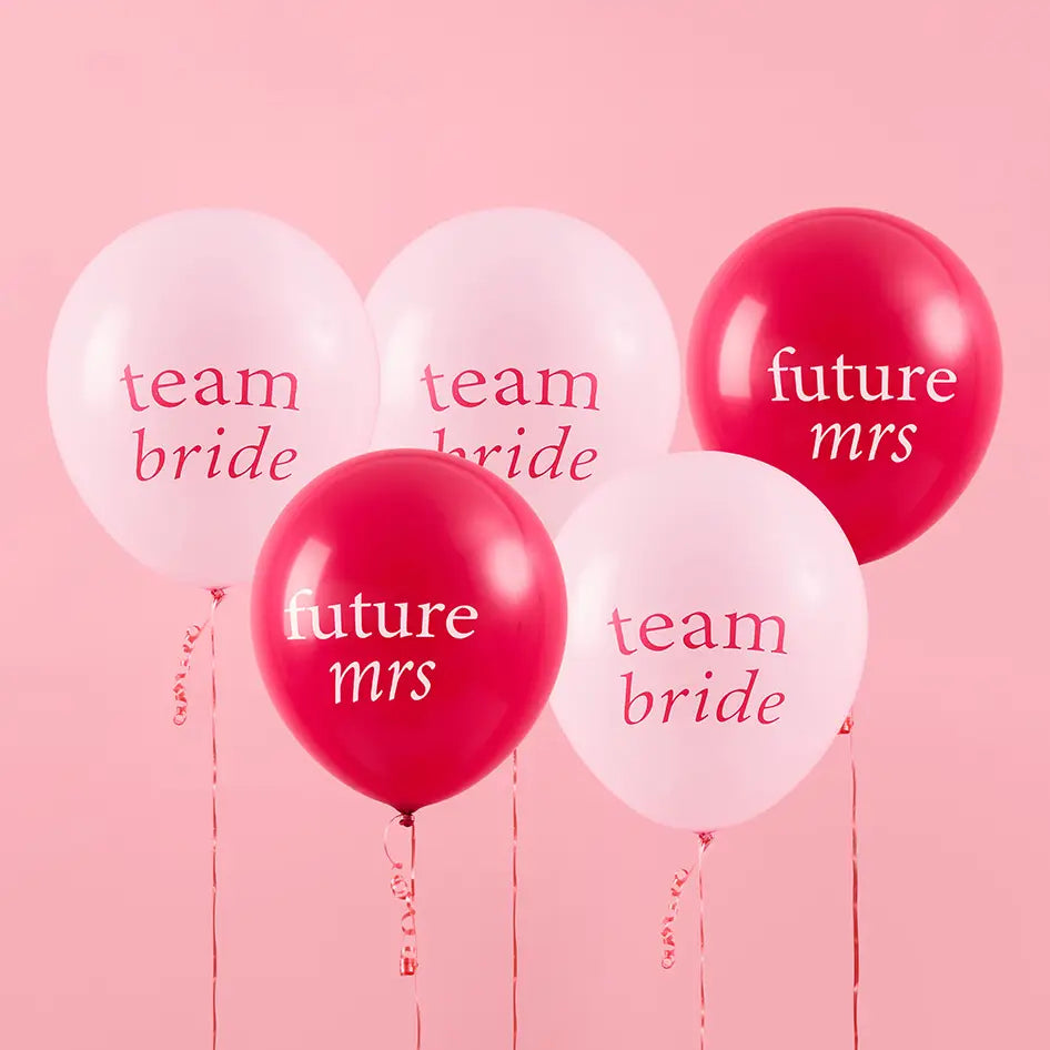 Ballons en latex roses 30 cm pour EVJF - lot de 5