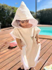 Poncho de bain en gaze