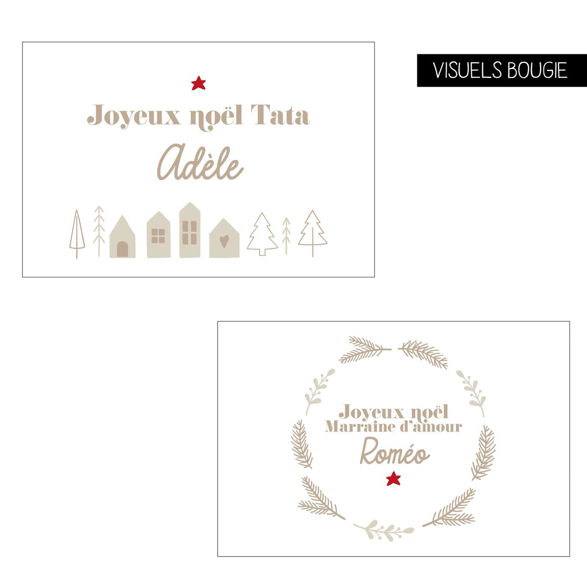 Bougie en coffret - Noël (2 visuels)