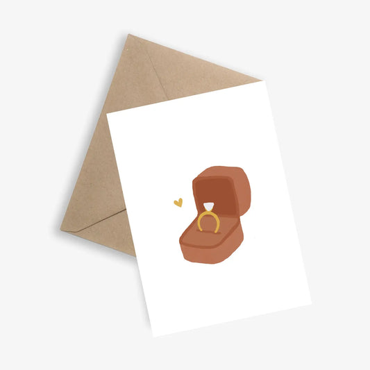 Carte mariage - "boîte à alliance"