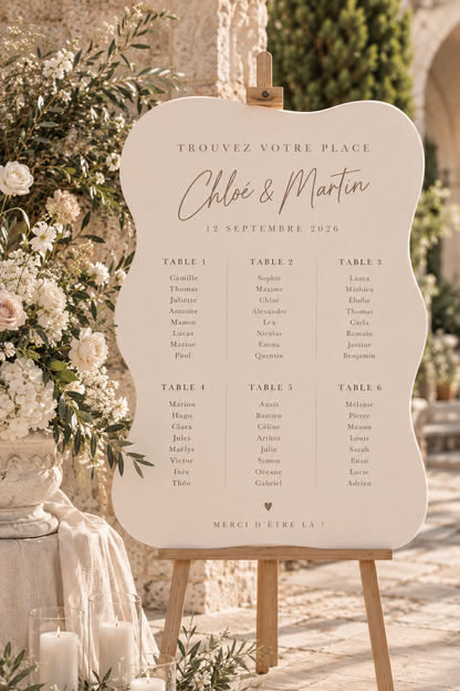 Plan de table - Personnalisé (plusieurs modèles)
