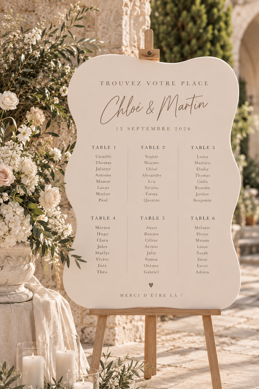 Plan de table - Personnalisé (plusieurs modèles)