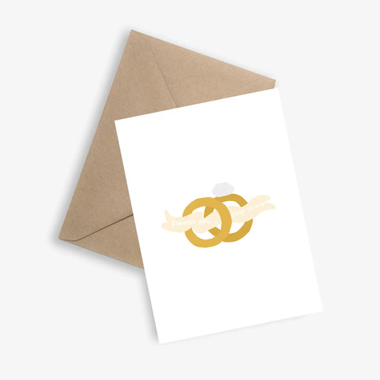 Carte mariage - "bientôt lié pour la vie"