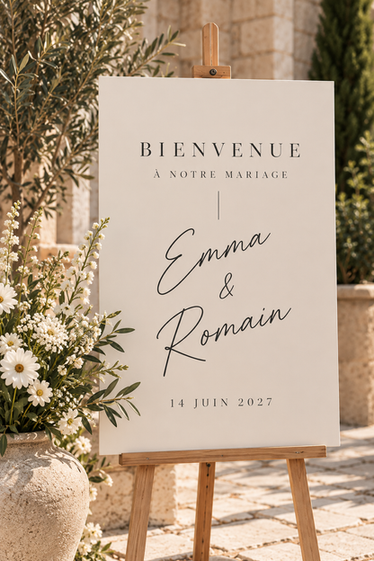 Panneau de bienvenue - Personnalisé (plusieurs modèles)