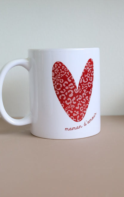 Mug "Coeur léopard"