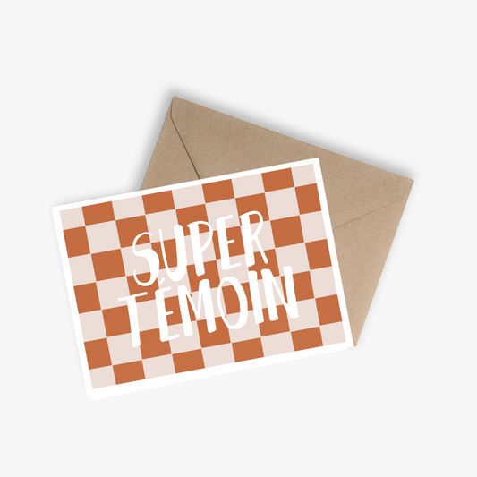 Carte simple Témoin de Mariage (Homme & Femme)