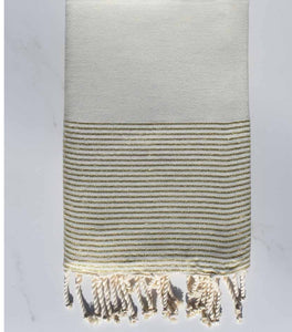 Fouta lurex doré « Collection Merci »