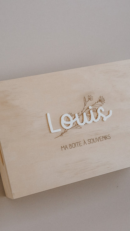 Coffret en bois/ boîte souvenirs - Plusieurs visuels