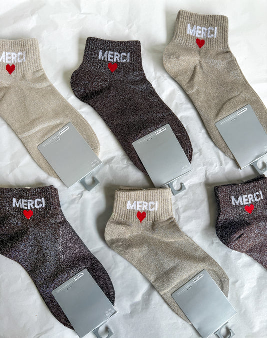 Chaussette "MERCI"