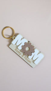 Porte clé marguerite "Mom"