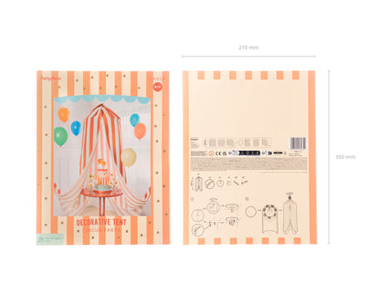 Baldaquin rouge et blanc – Décoration anniversaire Cirque