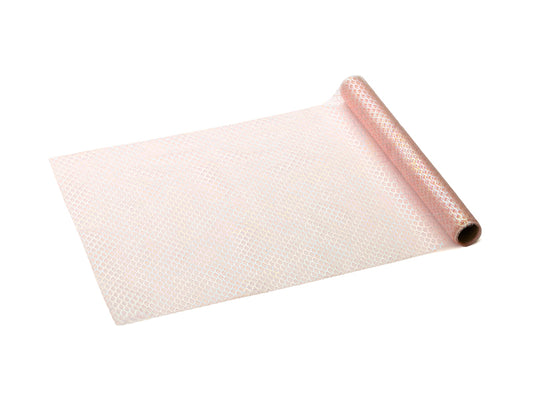 Chemin de table en tulle Écailles – rose – 0 – 32 x 3 m – Atelier Romy