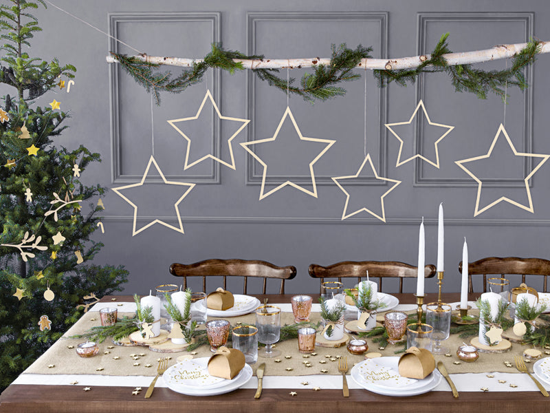 Chemin de table en mousseline, crème légère, 0,70x5m
