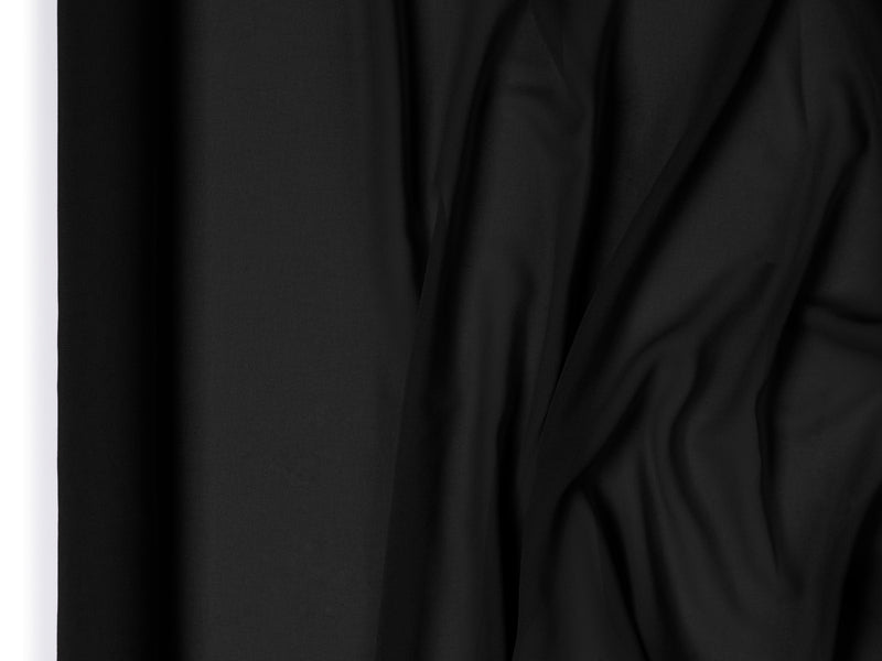 Chemin de table en chiffon, noir, 0,48 x 5 m