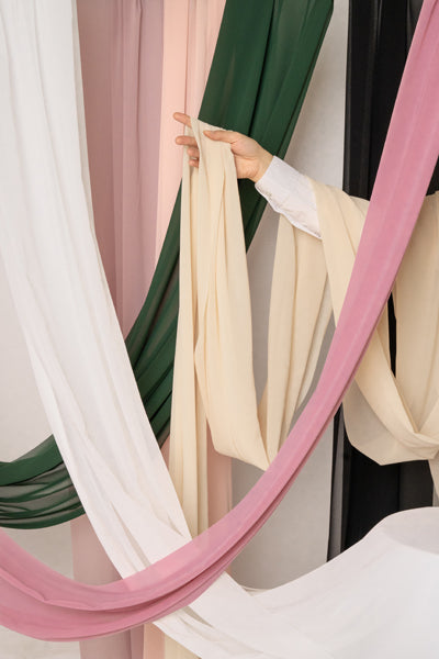 Chemin de table en chiffon, vert bouteille, 0,48 x 5 m