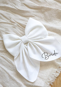 Noeud satin blanc "Bride"