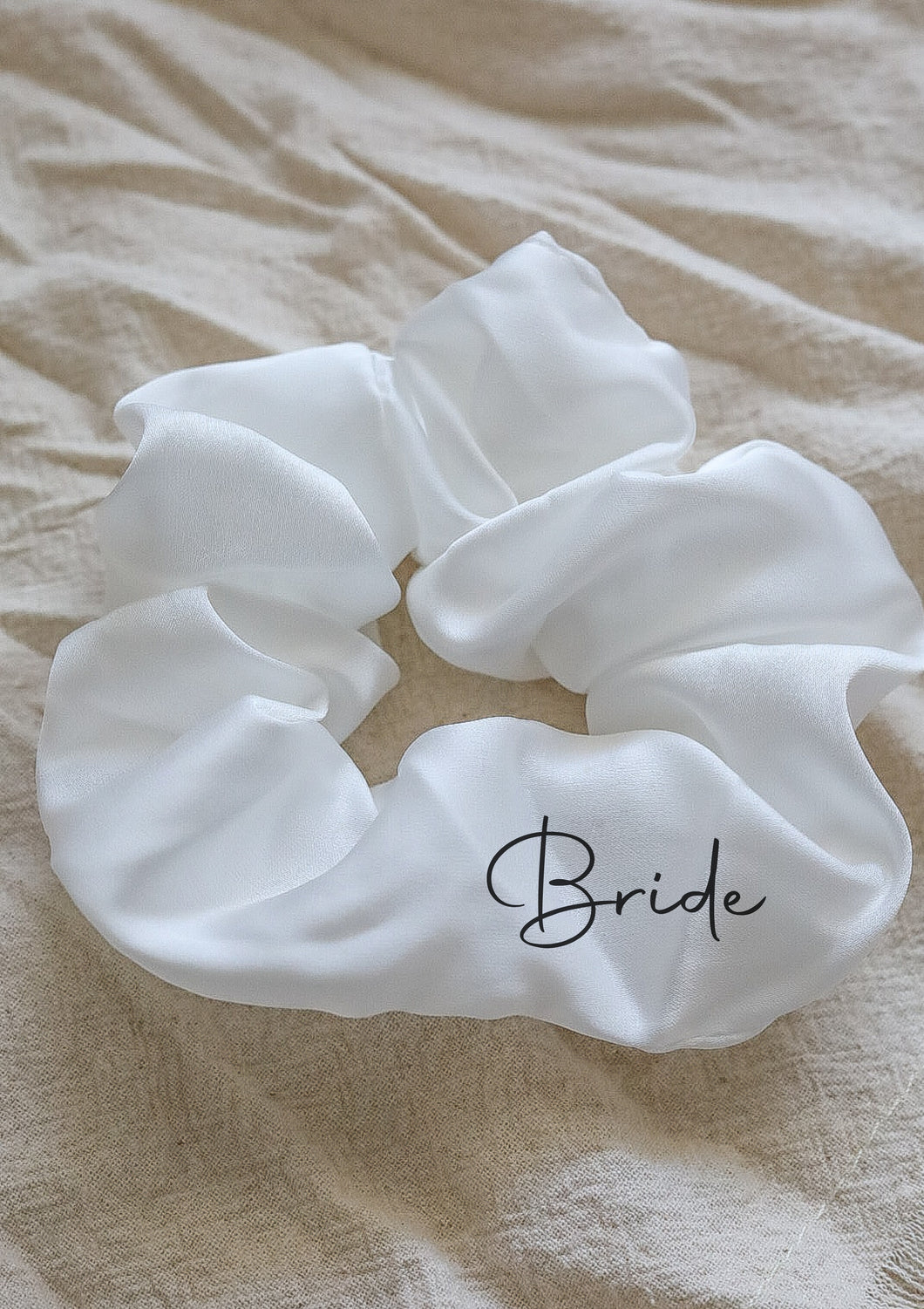 Chouchou blanc satin
