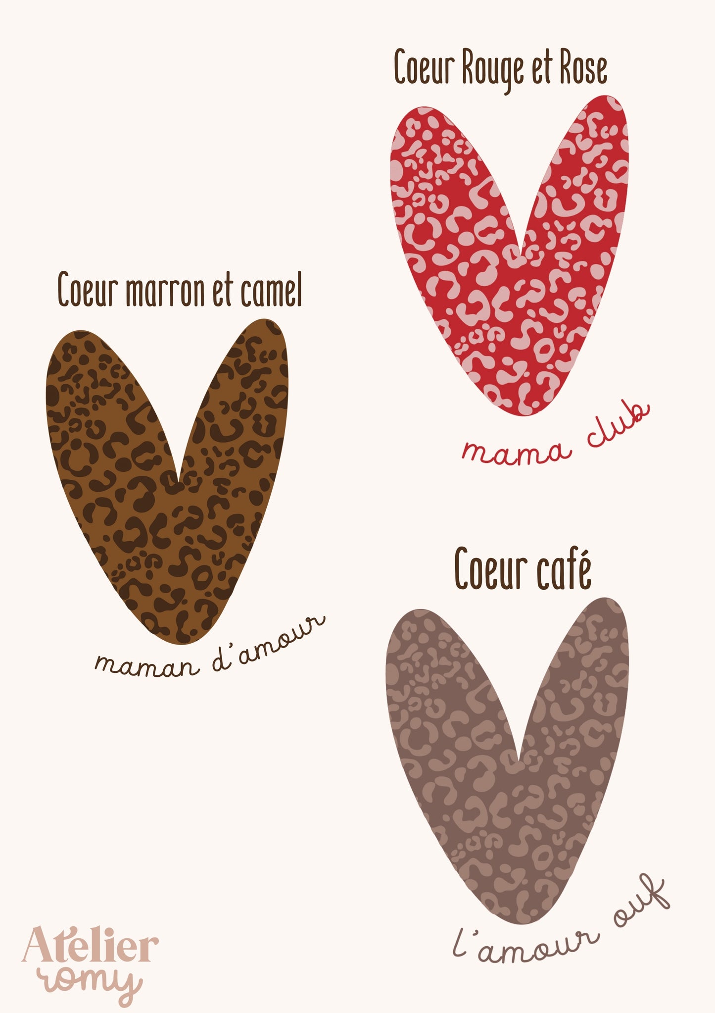 Mug "Coeur léopard"