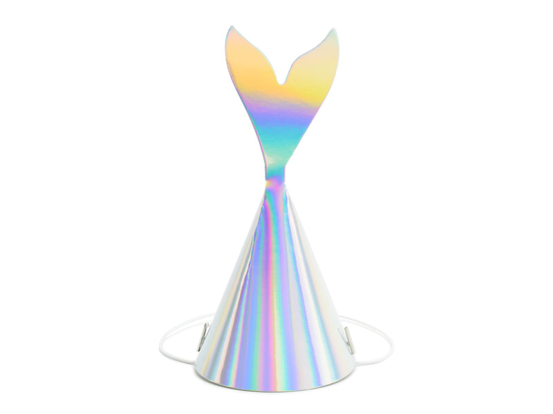 Chapeaux de fête sirène irisé – 18cm (lot de 6 pièces) – Atelier Romy