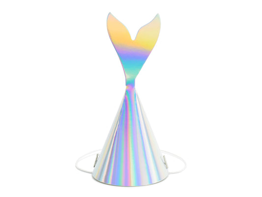Chapeaux de fête sirène irisé – 18cm (lot de 6 pièces) – Atelier Romy