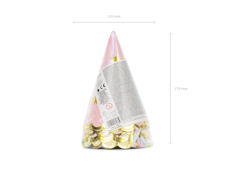 Chapeaux de fête Étoiles, mélange, 14.5cm – lot de 6 pièces