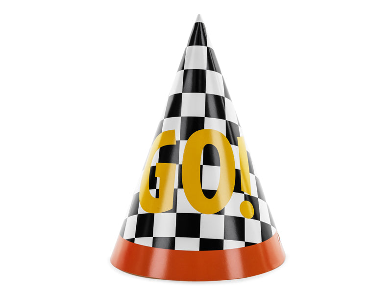 Chapeaux de fête GO!, 16 cm, mélange de couleurs (1 pqt. / 6 pc.)